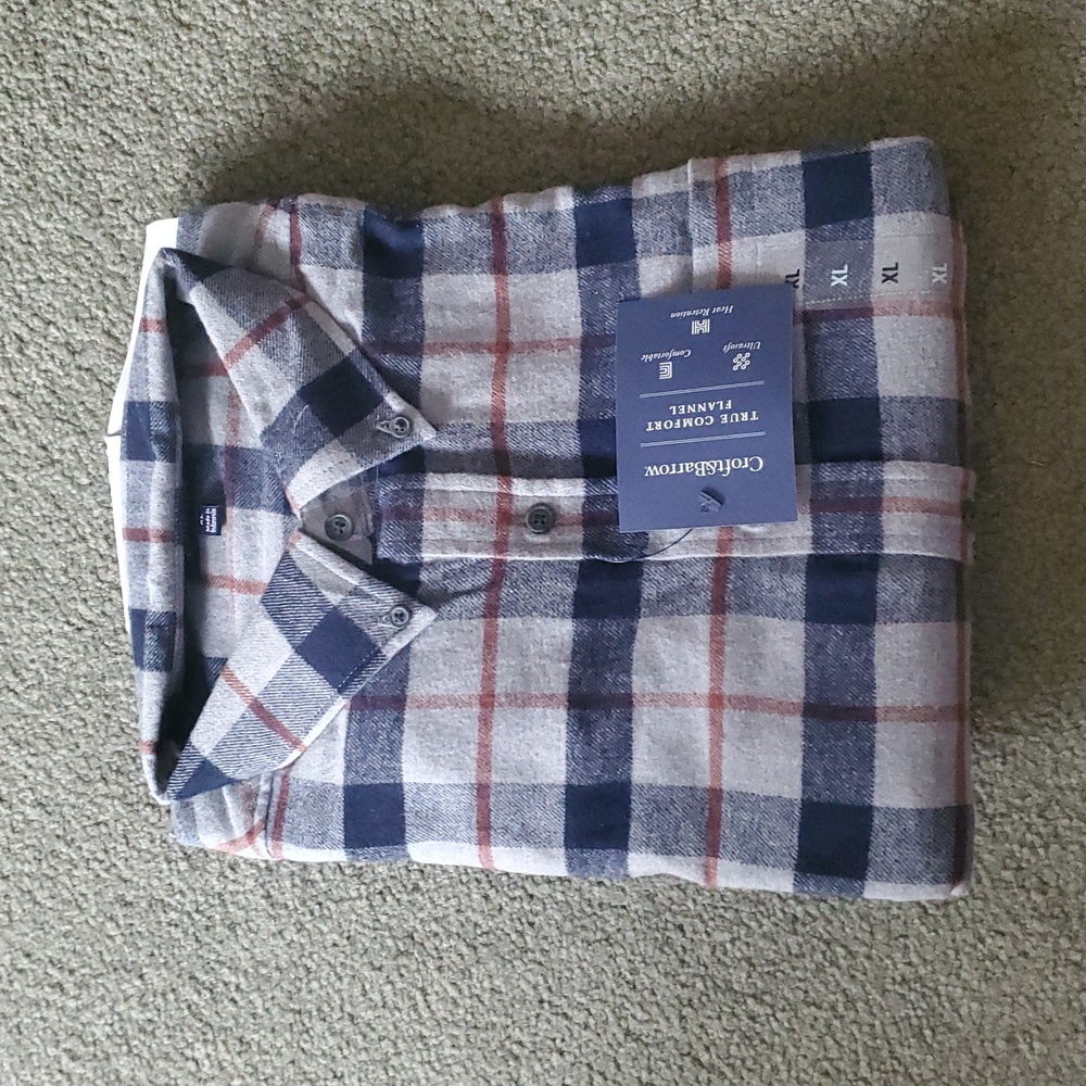 Men's Croft & Barrow True Comfort Plaid Classic Fit Flannel Button Down Shirt